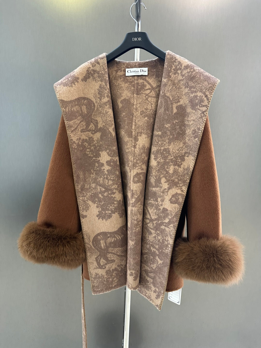 Di 25 Jungle print wool jacket(BROWN/NAVY)