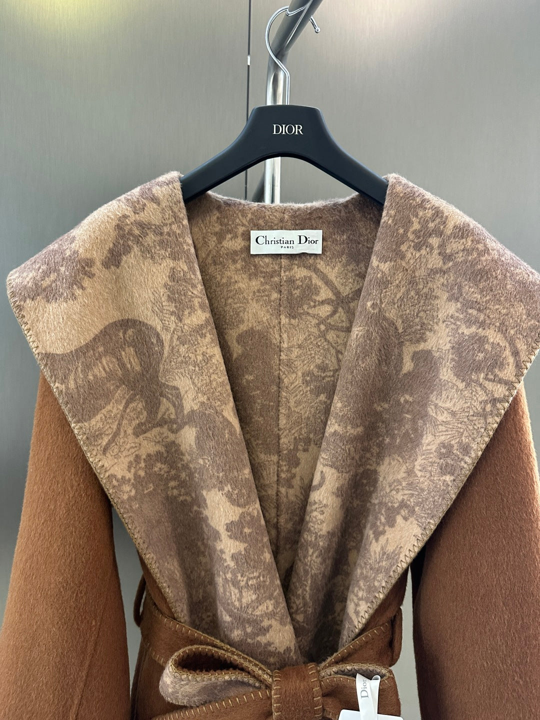 Di 25 Jungle print wool jacket(BROWN/NAVY)
