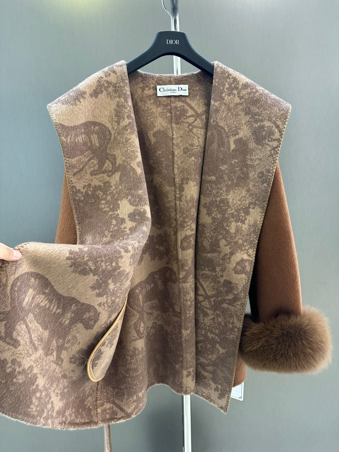 Di 25 Jungle print wool jacket(BROWN/NAVY)
