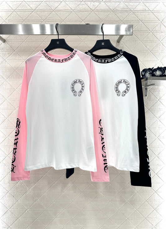 Chr 25 Letter print long-sleeved top
