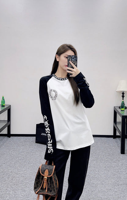 Chr 25 Letter print long-sleeved top