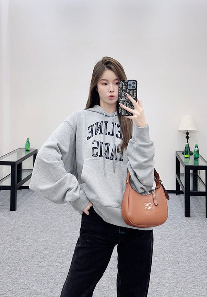Ce 25 Hooded letter sweatshirt