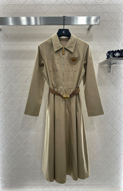 Pr 25 Lapel belt dress