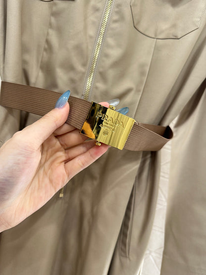 Pr 25 Lapel belt dress