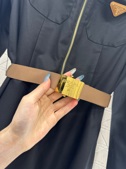 Pr 25 Lapel belt dress