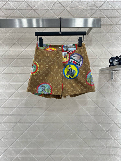 L 25 Active Print Pajama Shorts Set
