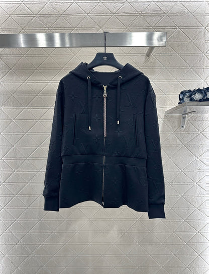 L 25 Embossed LOGO Hooded Waist Jacket and Pants Set