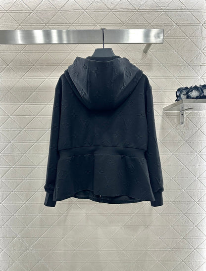 L 25 Embossed LOGO Hooded Waist Jacket and Pants Set