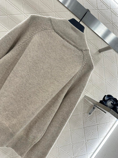 Mi 25 Zippered knit wool cardigan