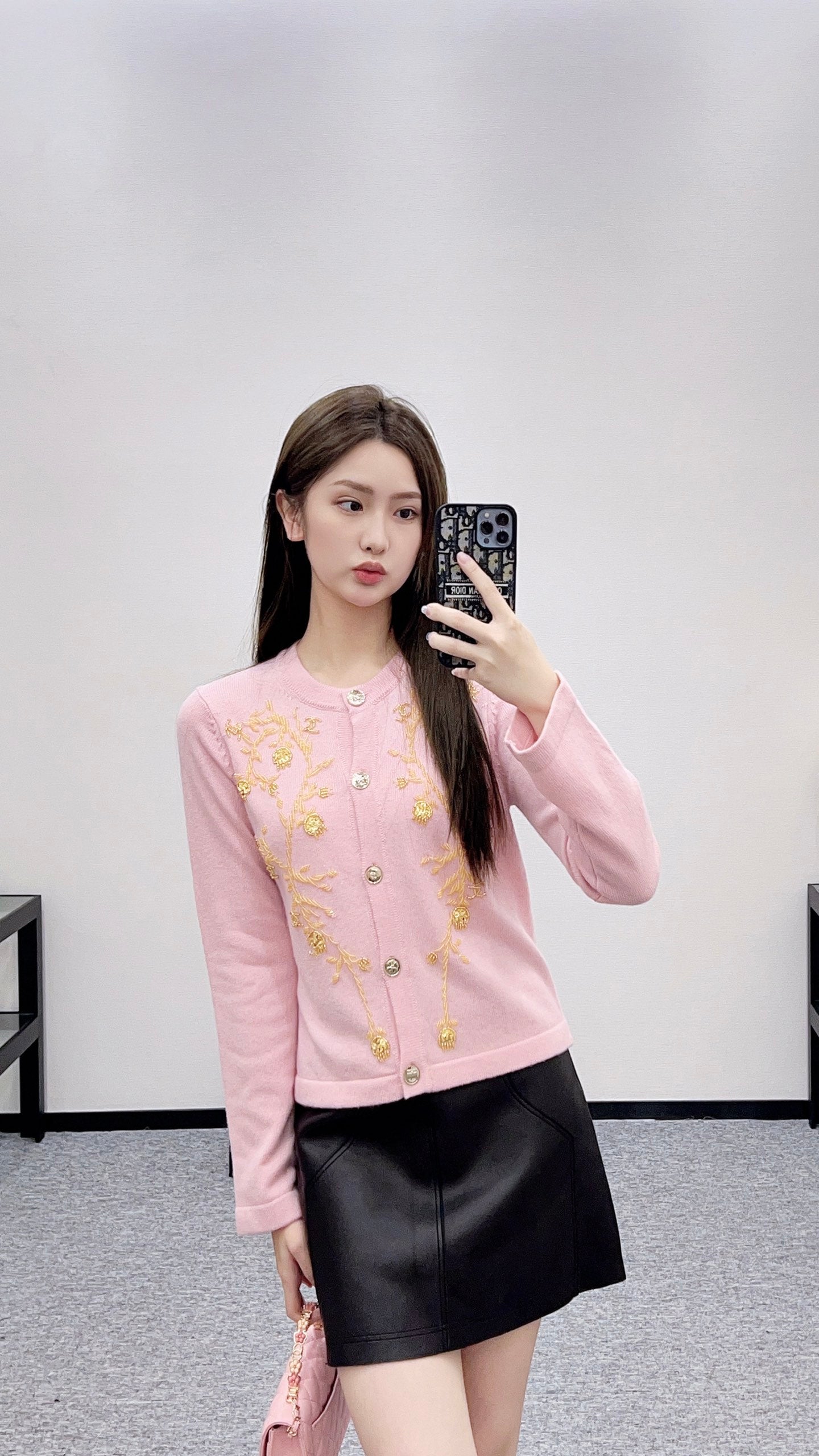C 25 Beaded Knit Cashmere Cardigan