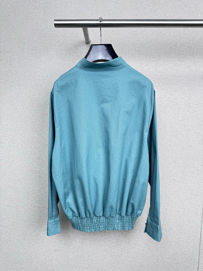 C 25 New vintage collection high collar waist shirt（BLUE/GRAY）