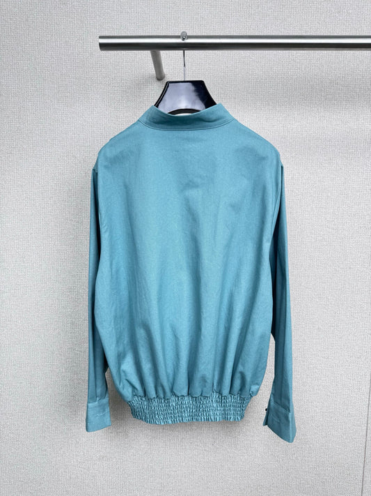 C 25 New vintage collection high collar waist shirt（BLUE/GRAY）
