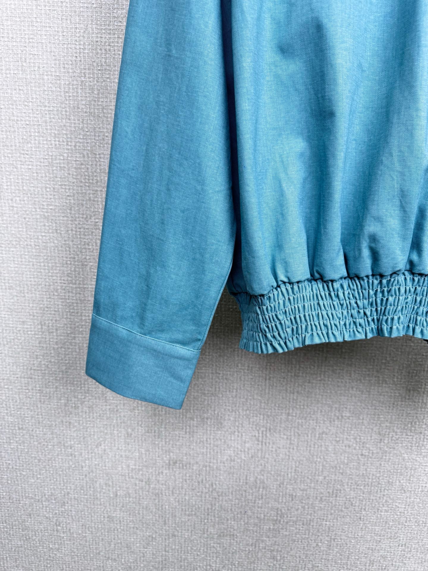 C 25 New vintage collection high collar waist shirt（BLUE/GRAY）