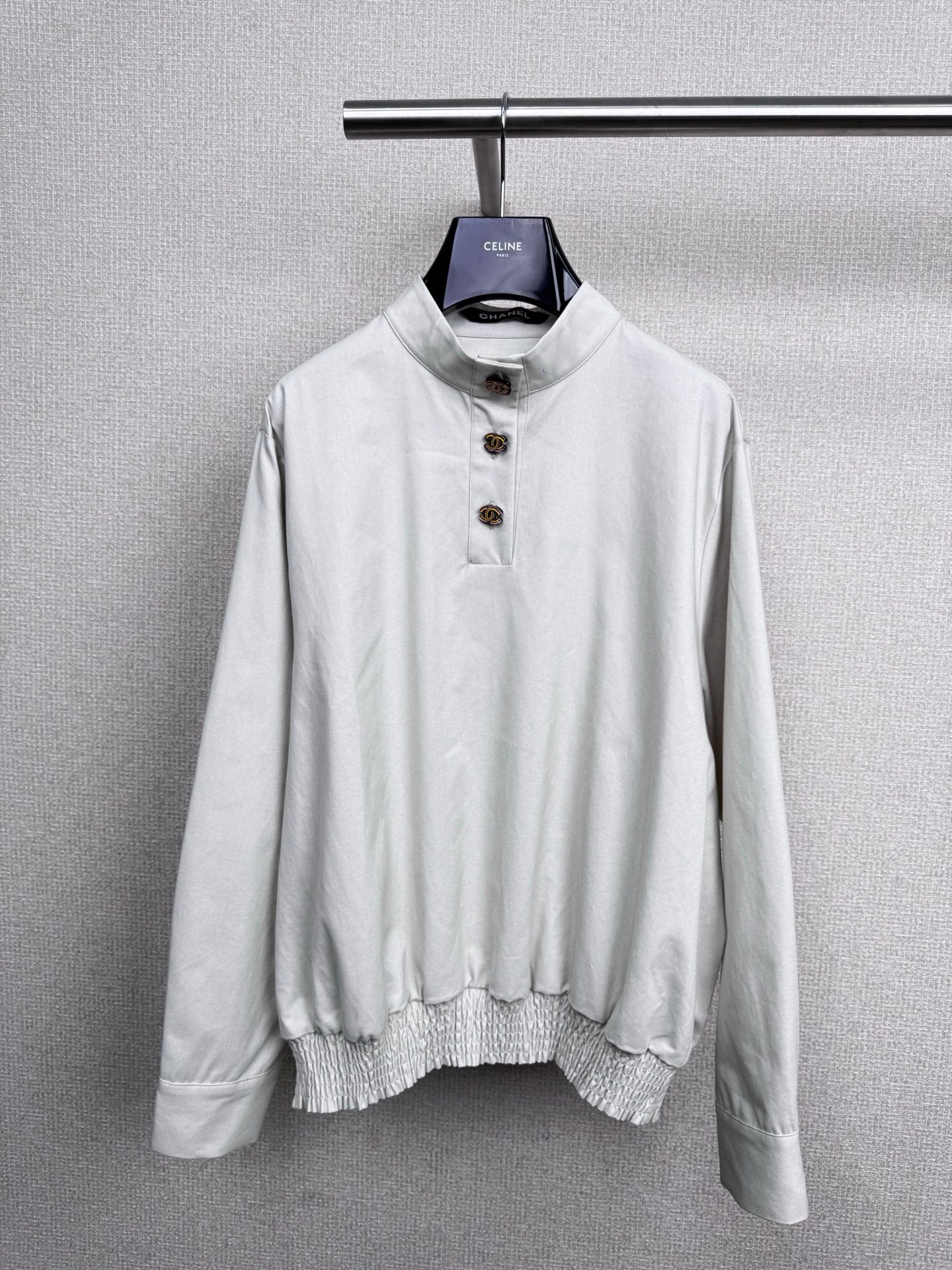 C 25 New vintage collection high collar waist shirt（BLUE/GRAY）