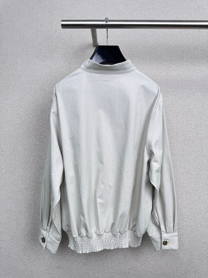 C 25 New vintage collection high collar waist shirt（BLUE/GRAY）