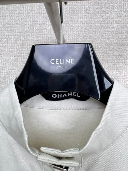 C 25 New vintage collection high collar waist shirt（BLUE/GRAY）