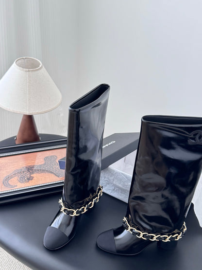 C 25K New Chain Boots（Black/Glossy Black）