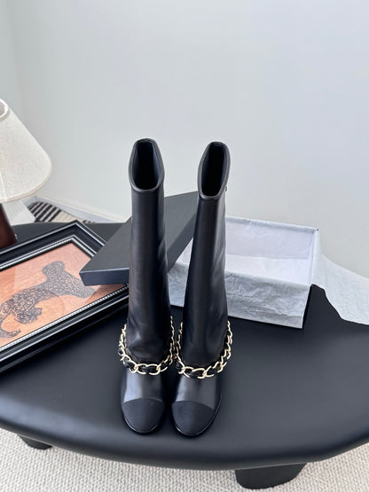 C 25K New Chain Boots（Black/Glossy Black）