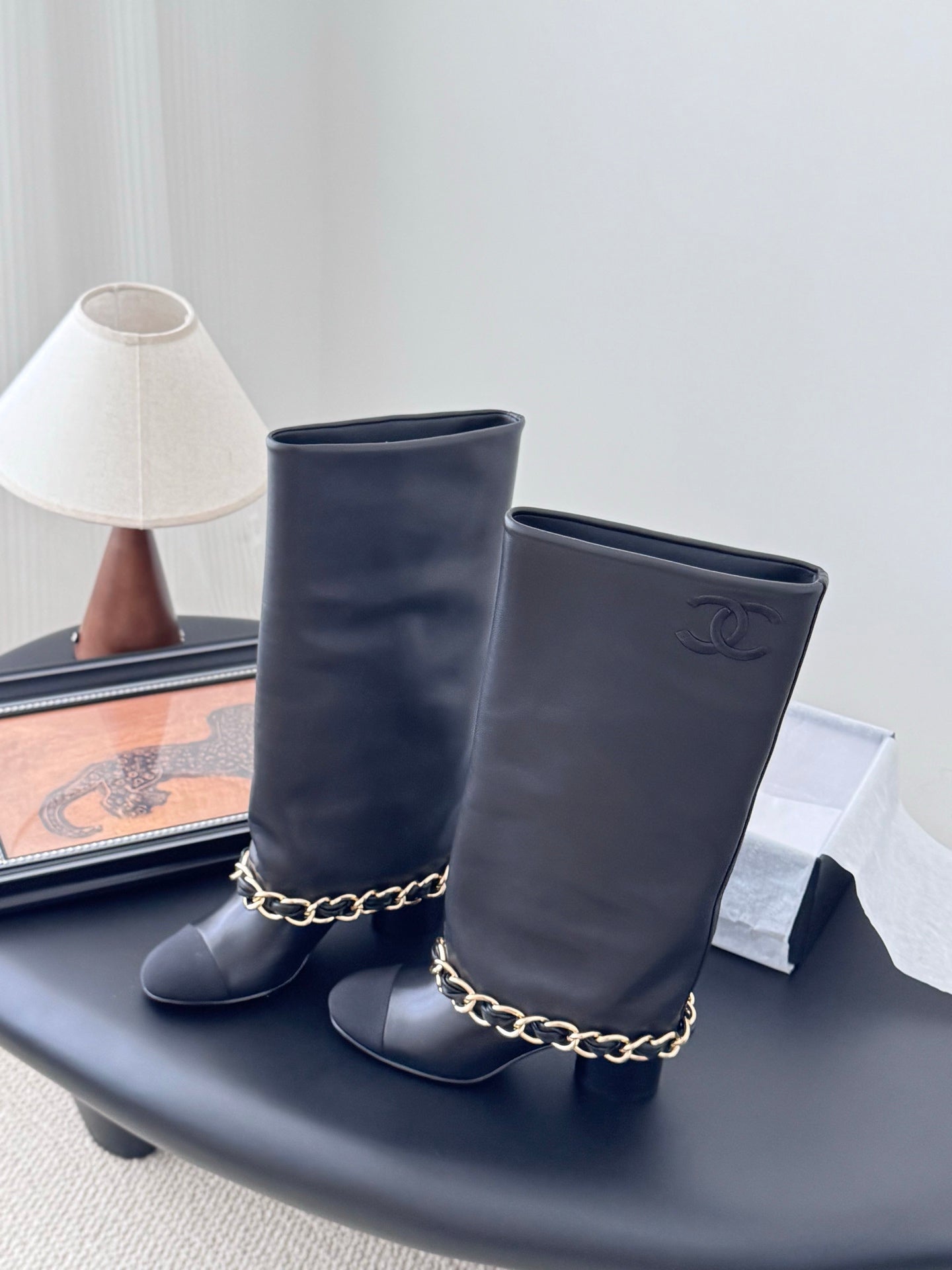 C 25K New Chain Boots（Black/Glossy Black）