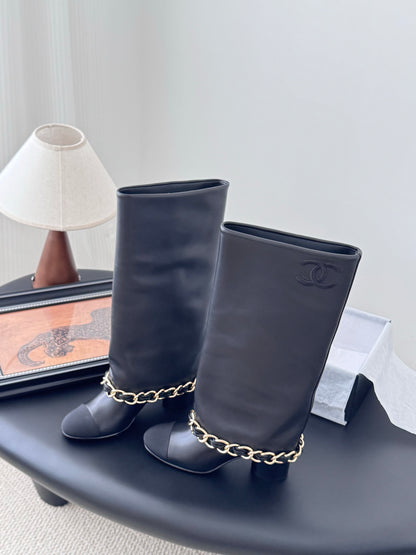 C 25K New Chain Boots（Black/Glossy Black）