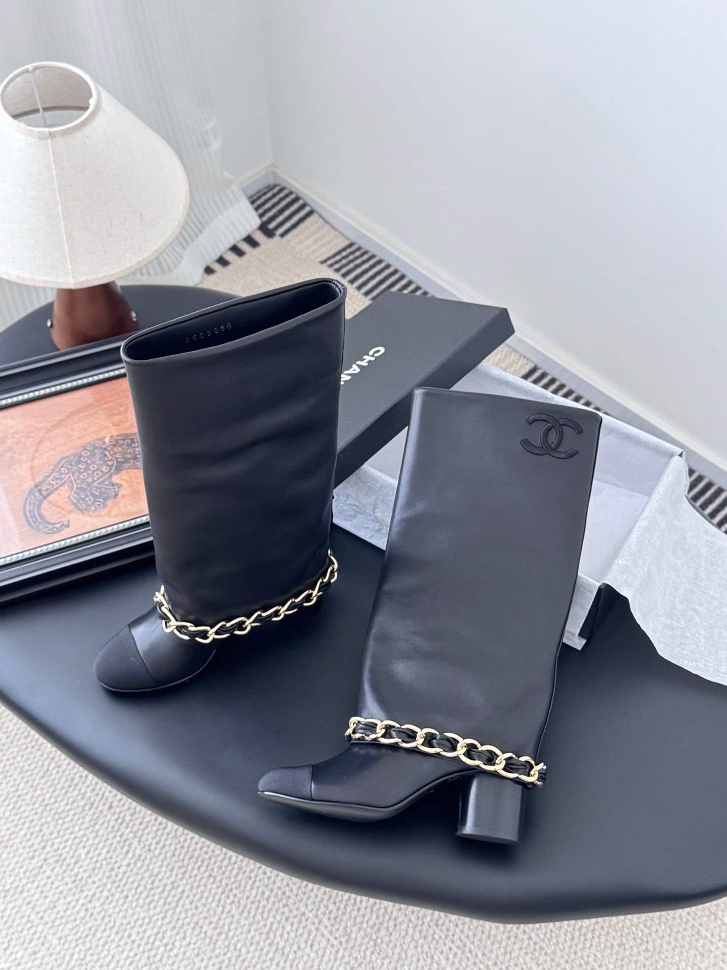 C 25K New Chain Boots（Black/Glossy Black）