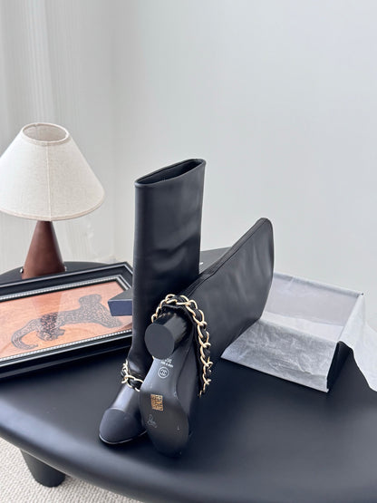 C 25K New Chain Boots（Black/Glossy Black）