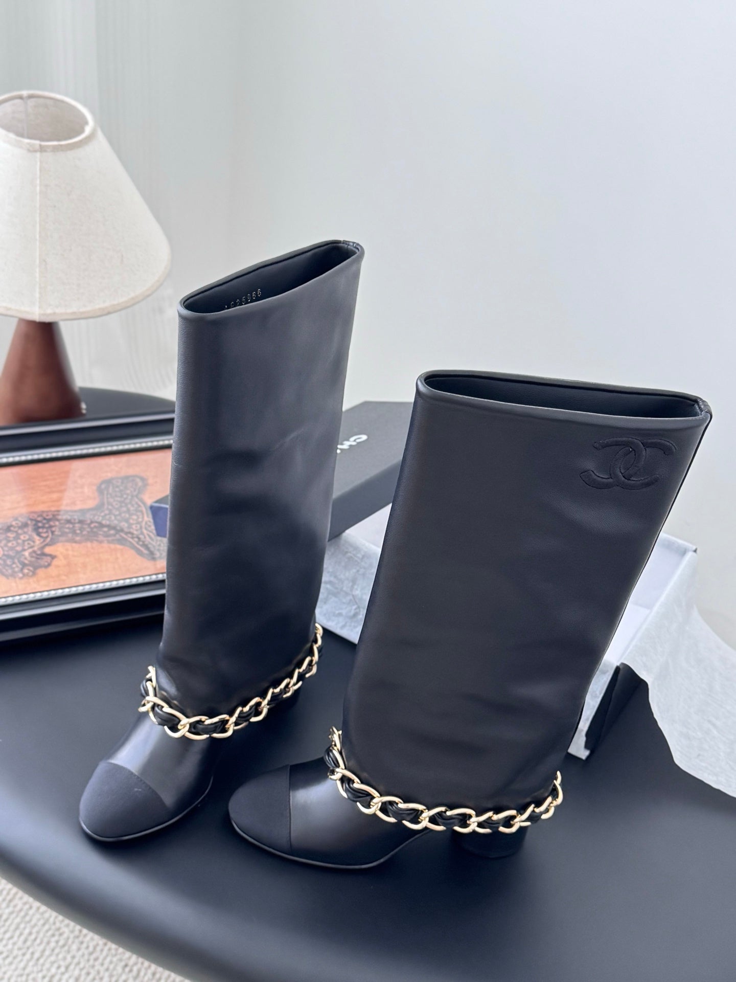 C 25K New Chain Boots（Black/Glossy Black）