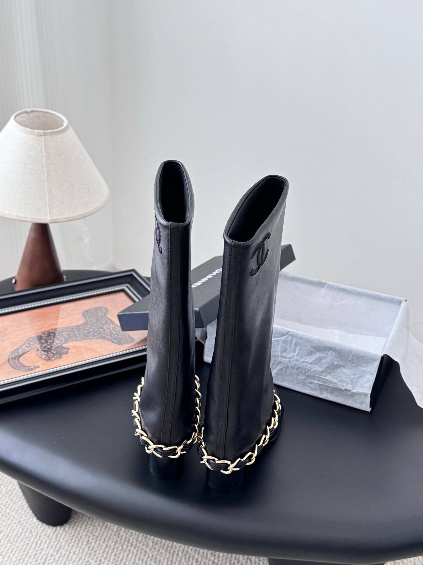 C 25K New Chain Boots（Black/Glossy Black）
