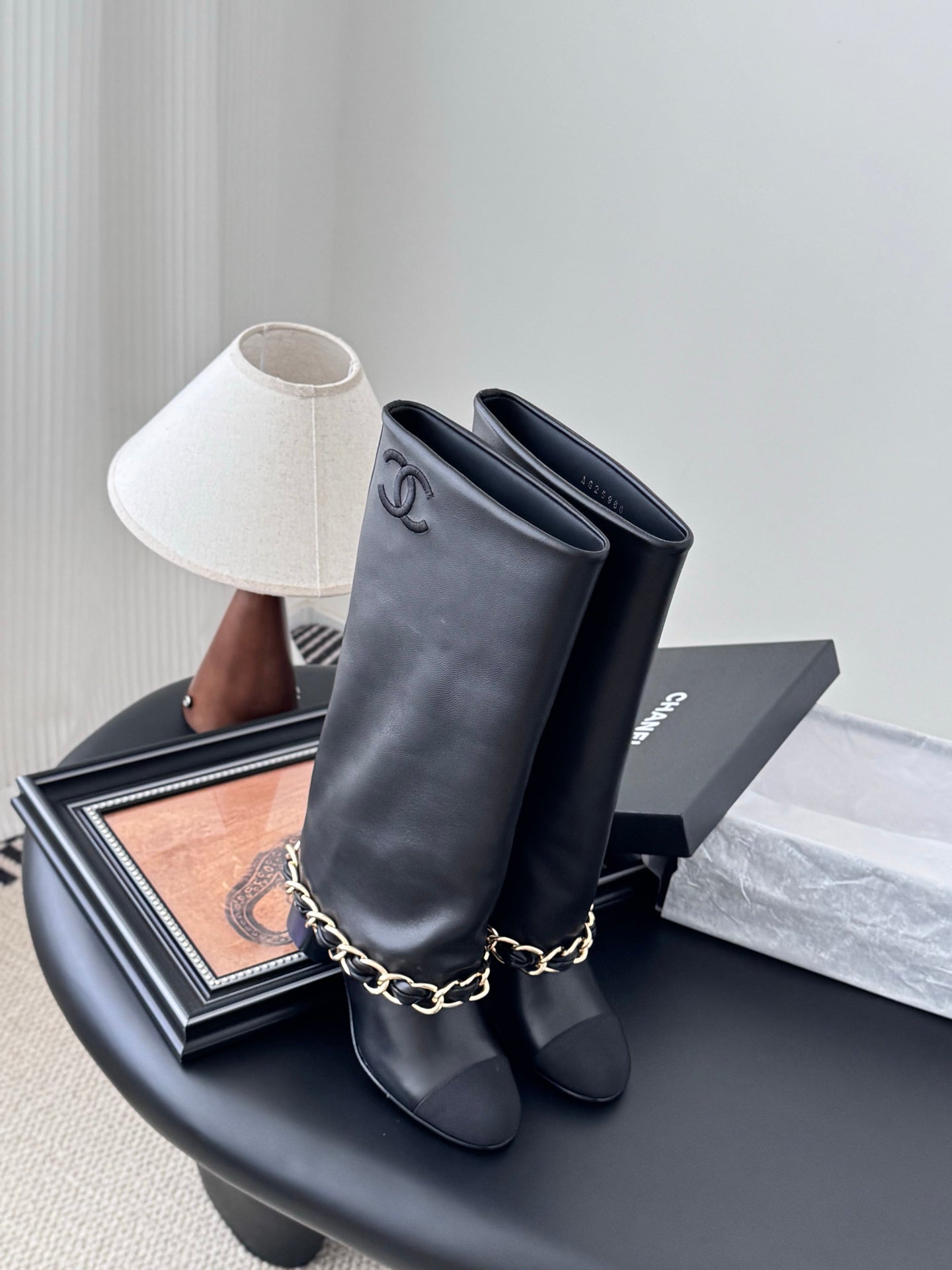 C 25K New Chain Boots（Black/Glossy Black）