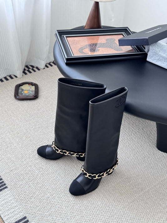 C 25K New Chain Boots（Black/Glossy Black）