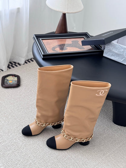 C 25K New Chain Boots（KHAKI/WHITE）