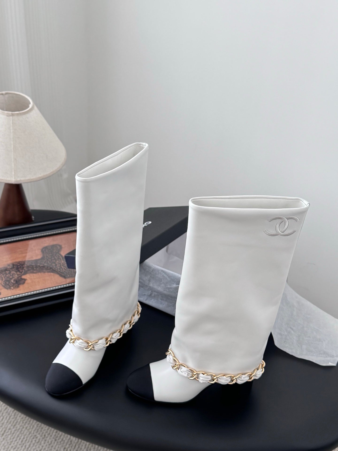 C 25K New Chain Boots（KHAKI/WHITE）