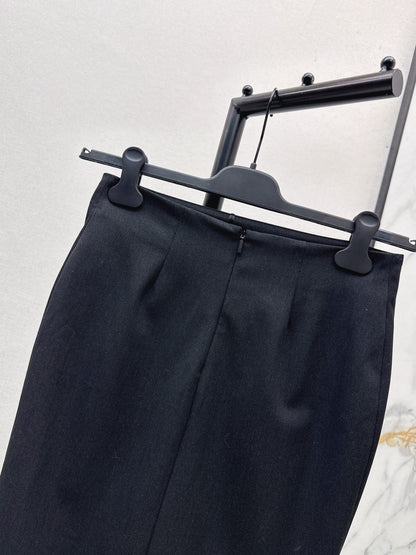 Fe 25 New Black High Waist Fishtail Skirt