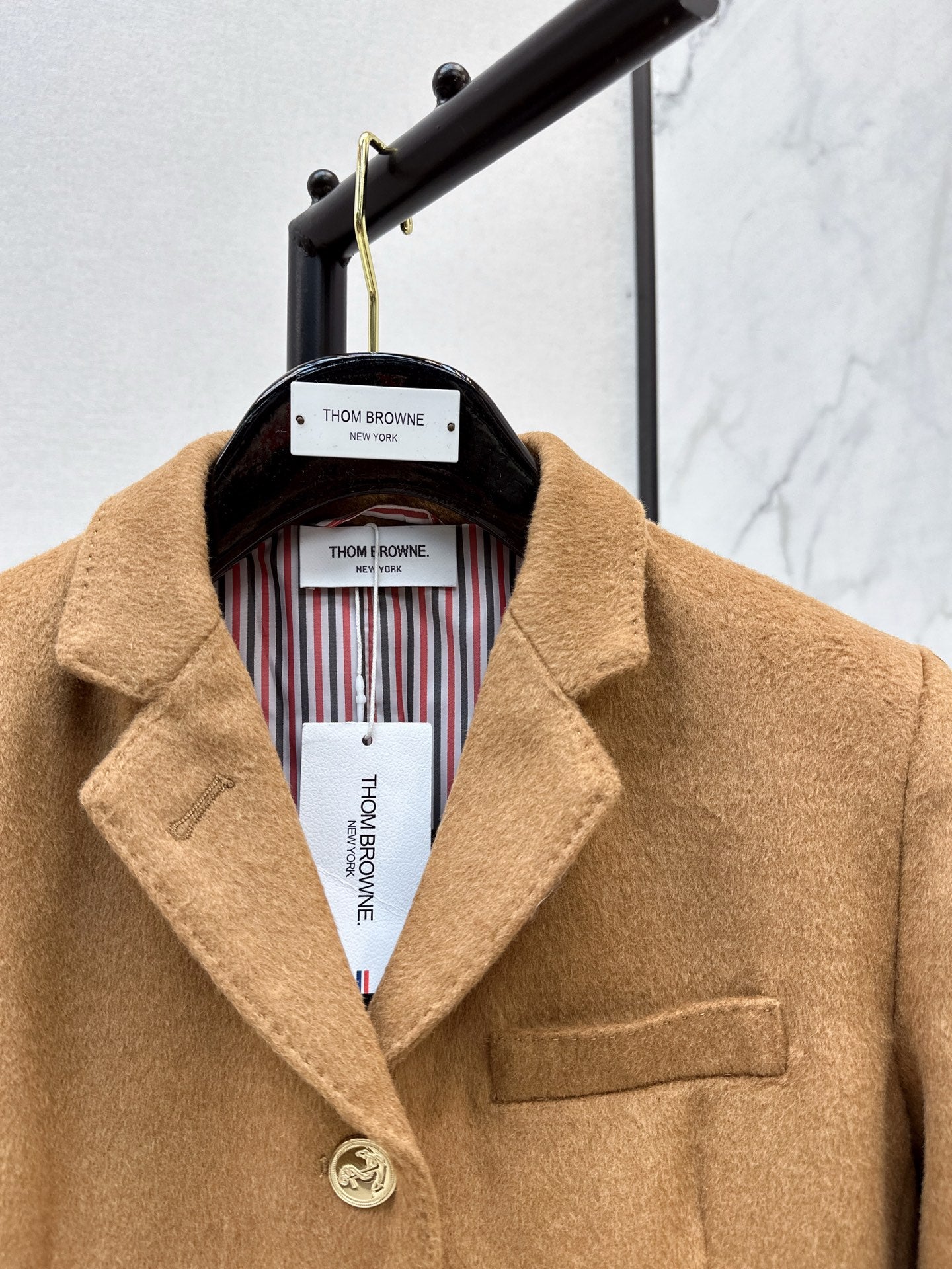 Th 25 Gold-button woolen suit jacket