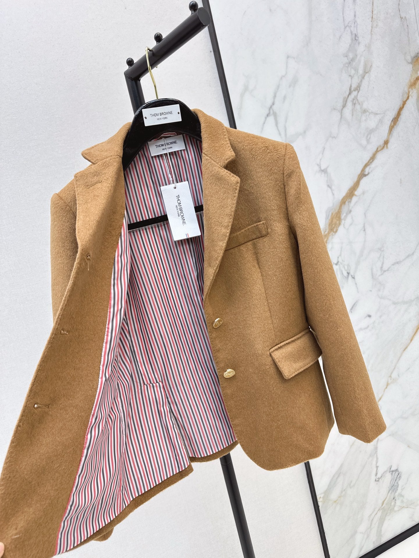 Th 25 Gold-button woolen suit jacket