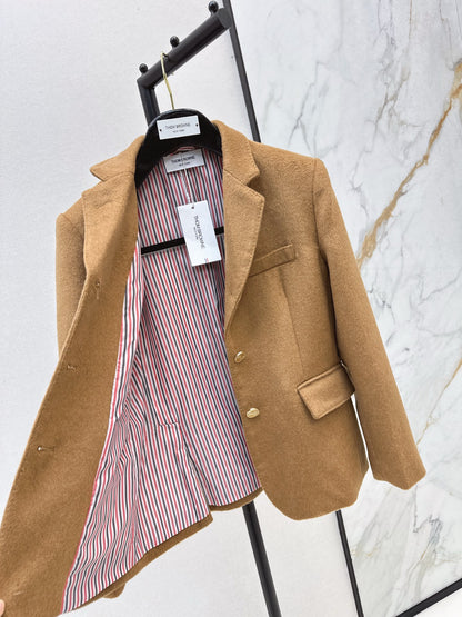 Th 25 Gold-button woolen suit jacket