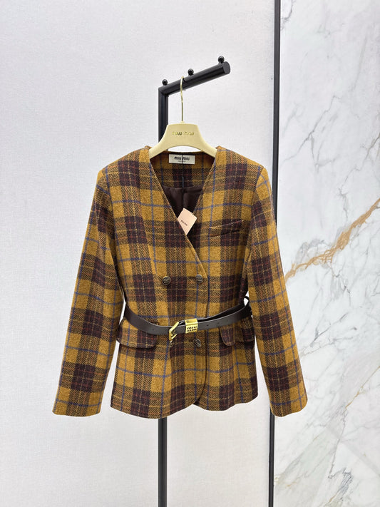 Mi 25 New wool retro plaid jacket