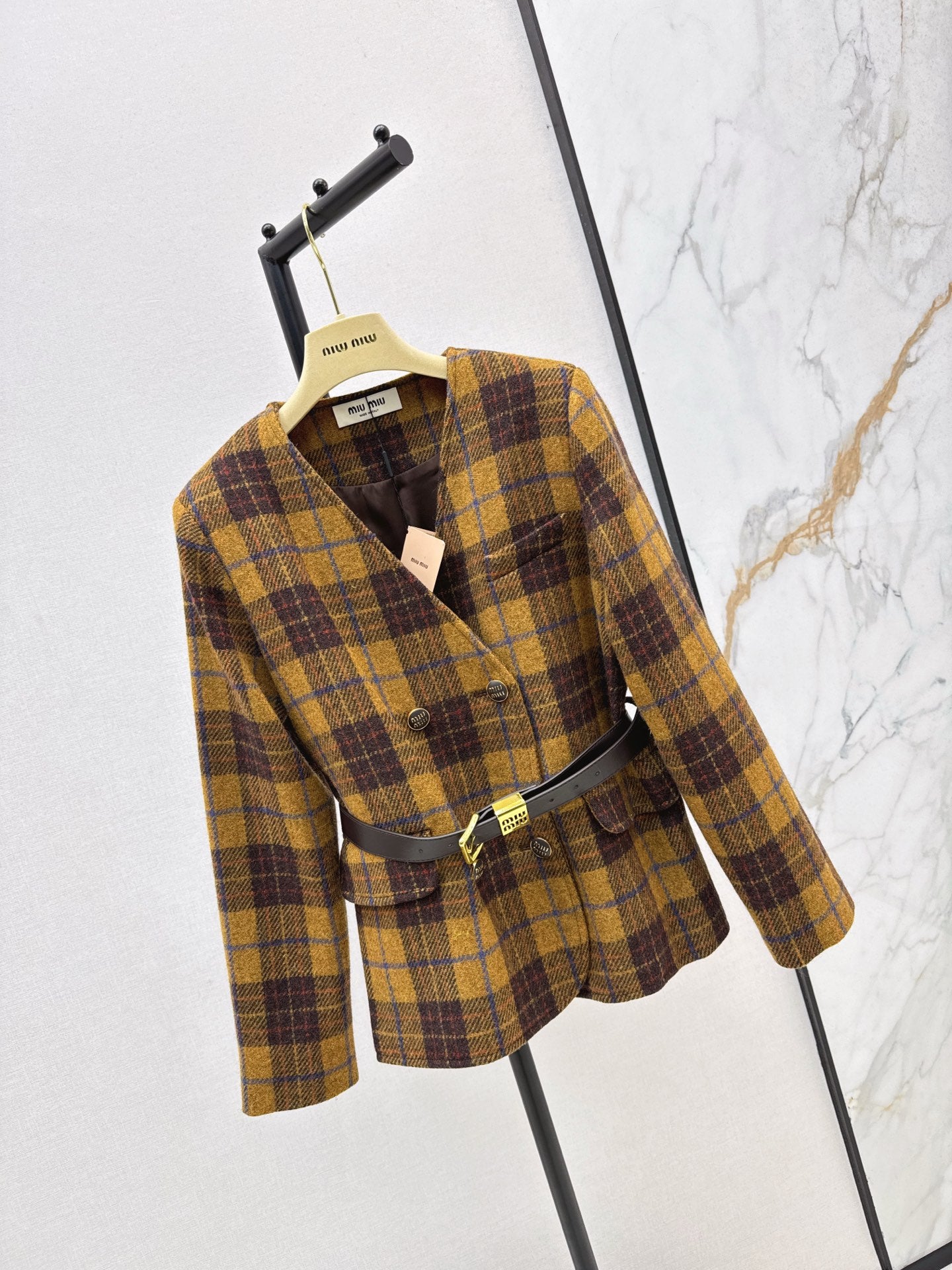 Mi 25 New wool retro plaid jacket