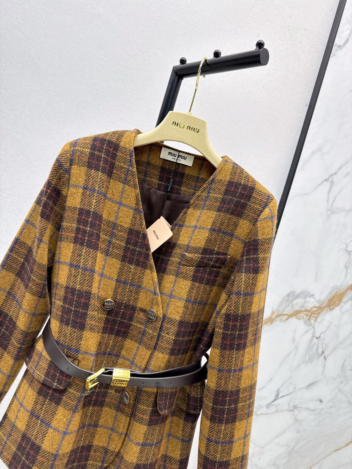 Mi 25 New wool retro plaid jacket