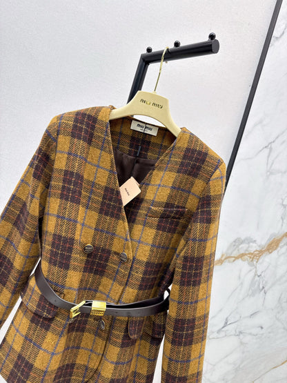 Mi 25 New wool retro plaid jacket