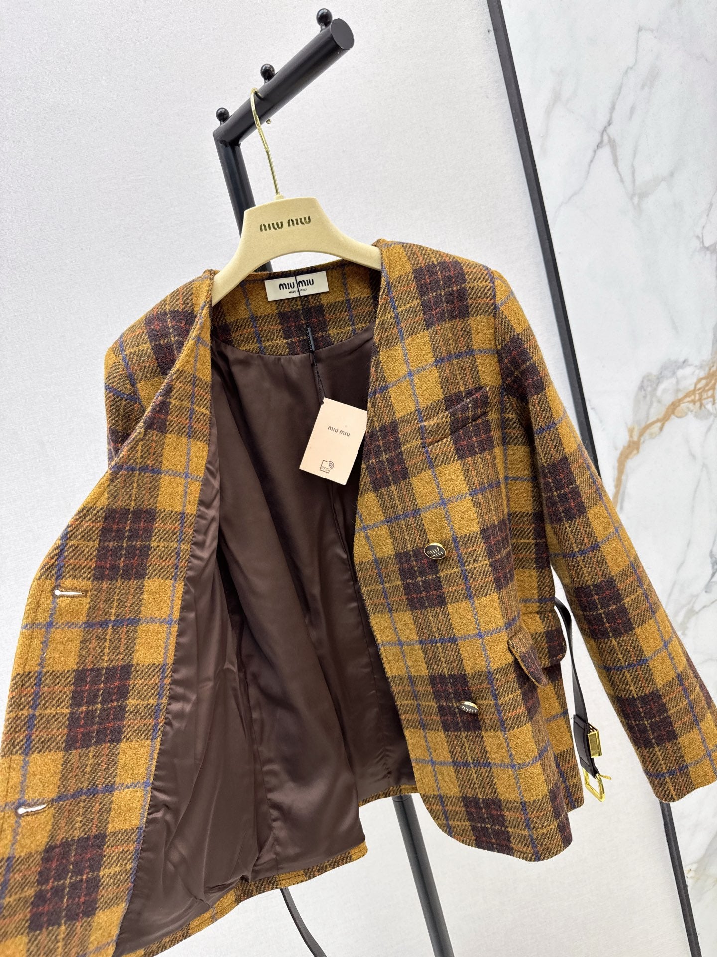 Mi 25 New wool retro plaid jacket