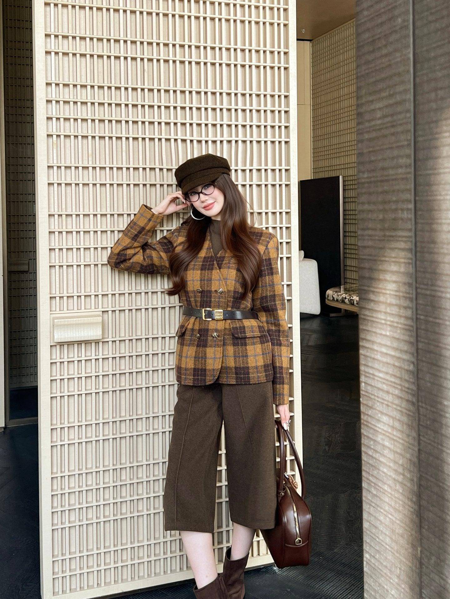Mi 25 New wool retro plaid jacket
