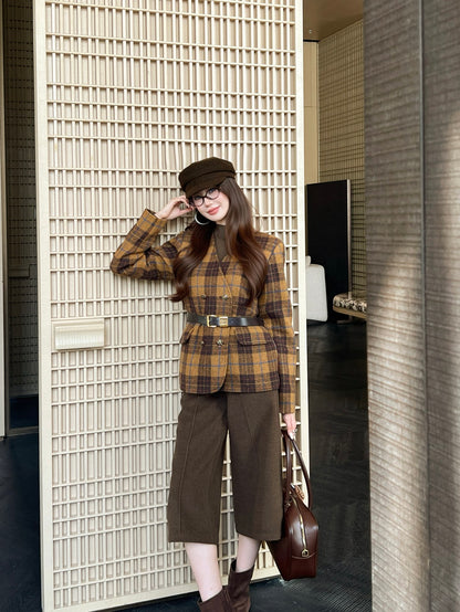 Mi 25 New wool retro plaid jacket