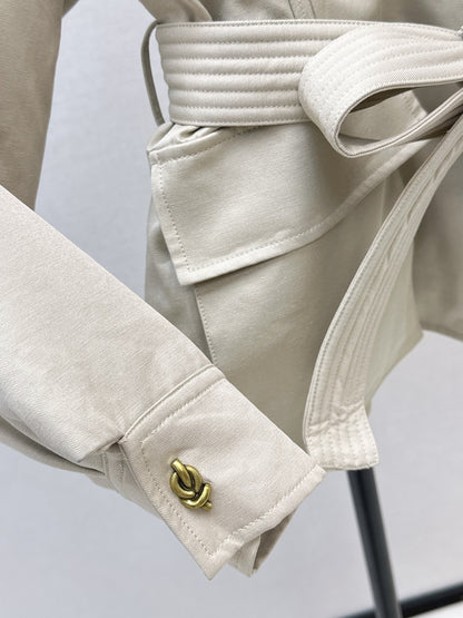 Mon 25 New style fake two-piece hooded waist down jacket