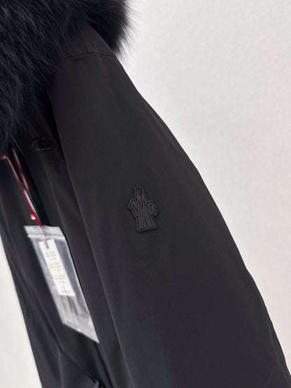 Mon 25 Short waist down ski jacket(WHITE/BLACK/PINK)