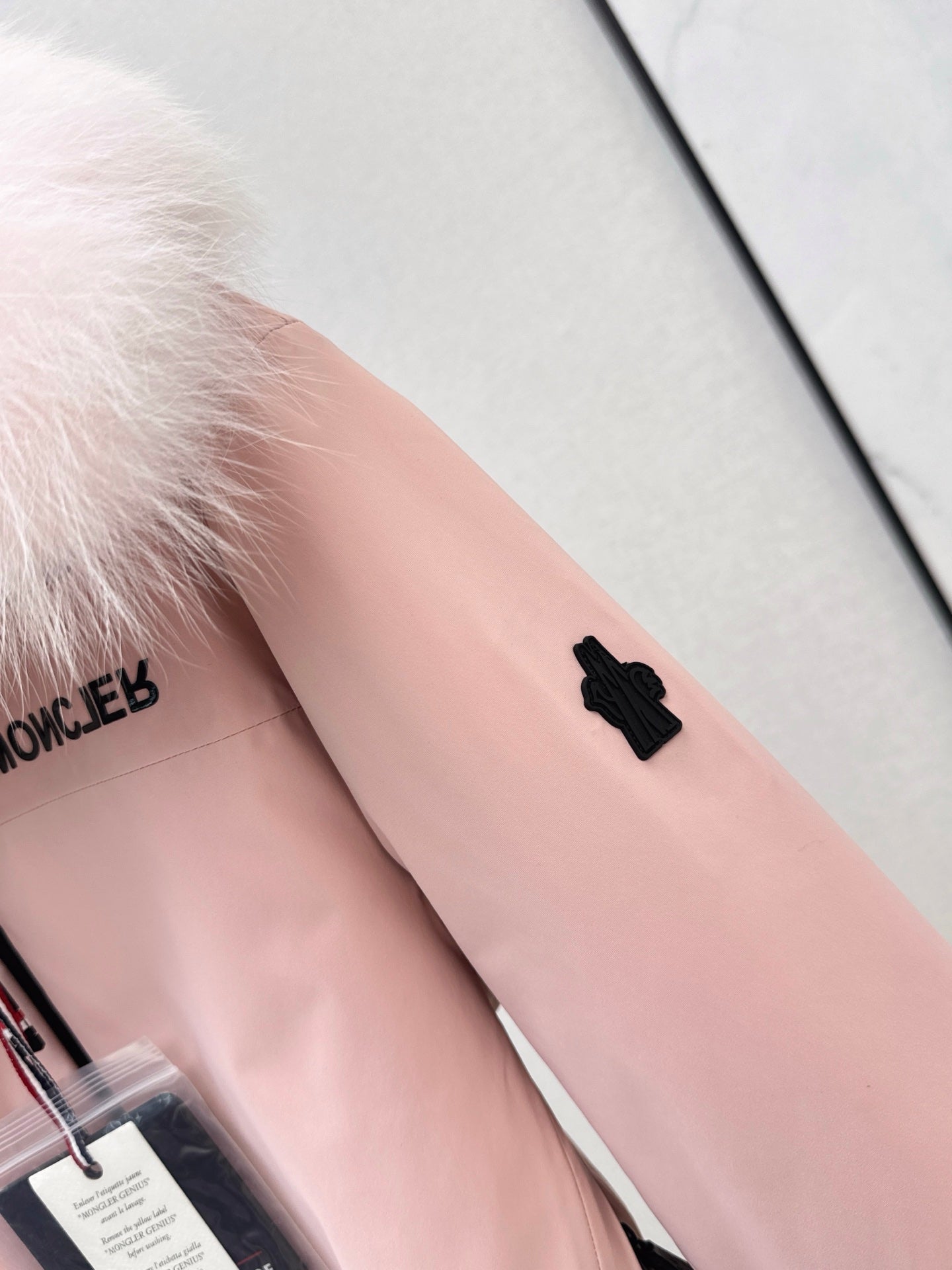 Mon 25 Short waist down ski jacket(WHITE/BLACK/PINK)