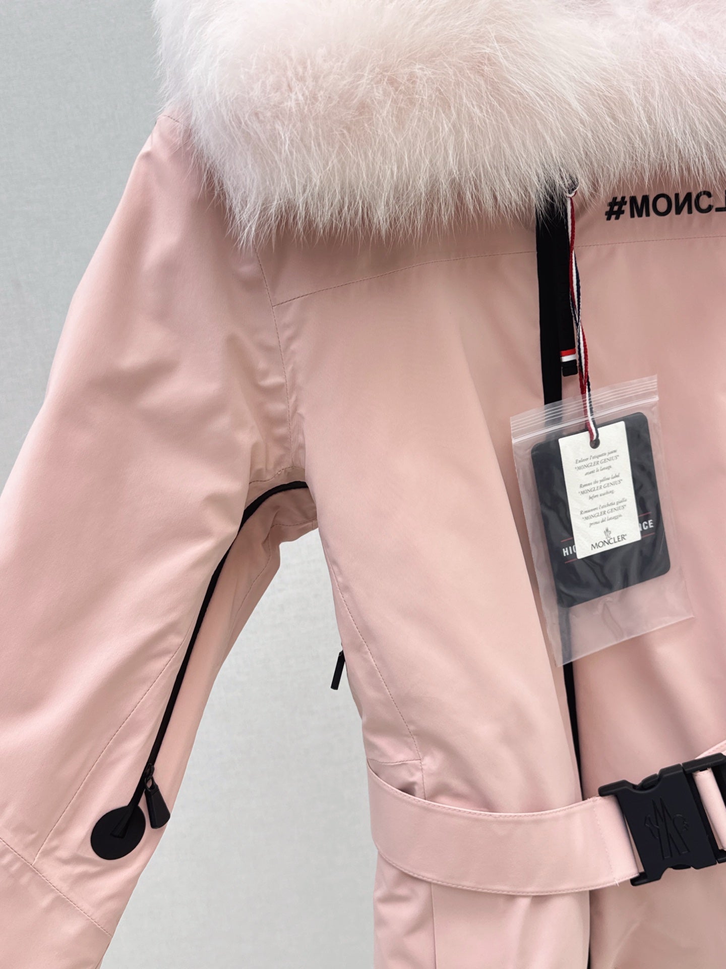 Mon 25 Short waist down ski jacket(WHITE/BLACK/PINK)