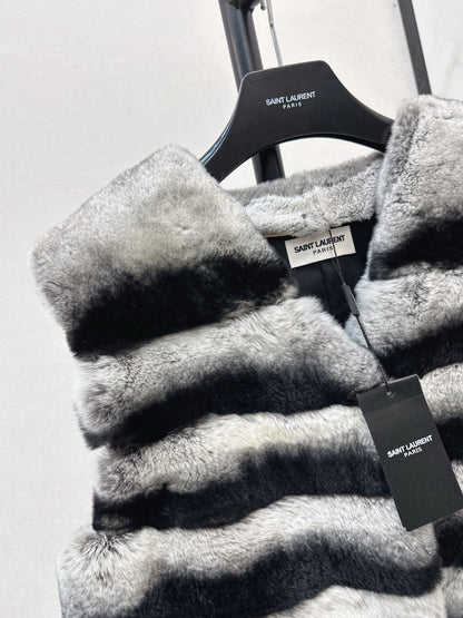 Y 25 My Neighbor Totoro Rabbit Fur Series Scarf + Vest(GRAY/BROWN/WHITE)
