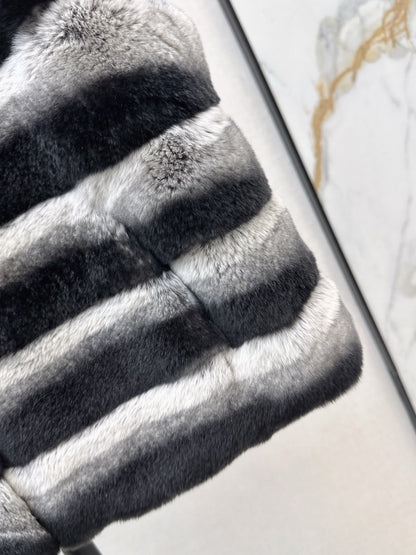 Y 25 My Neighbor Totoro Rabbit Fur Series Scarf + Vest(GRAY/BROWN/WHITE)