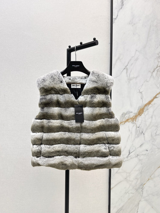 Y 25 My Neighbor Totoro Rabbit Fur Series Scarf + Vest(GRAY/BROWN/WHITE)